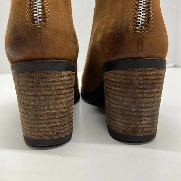 Steve Madden Pawel High Heel Suede Ankle Boots Boot Cognac Brown Women's Size 8 - Picture 5 of 11